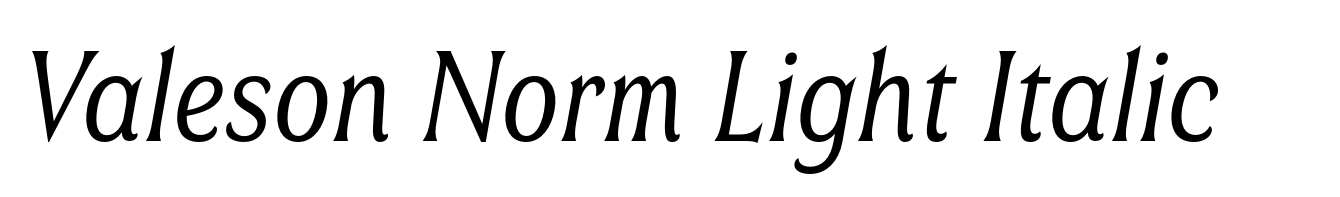Valeson Norm Light Italic
